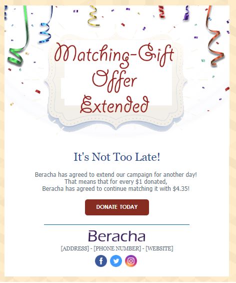 Extended Offer example